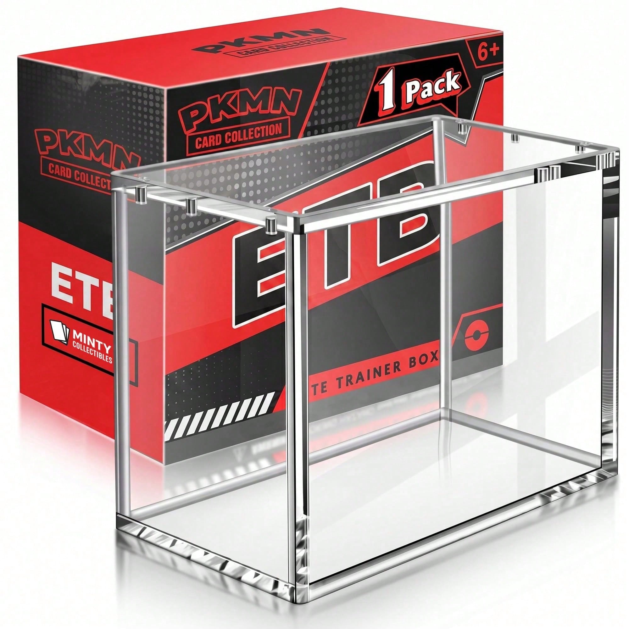 Gaming Console Case - ETB Clear Magnetic Acrylic Display Case,