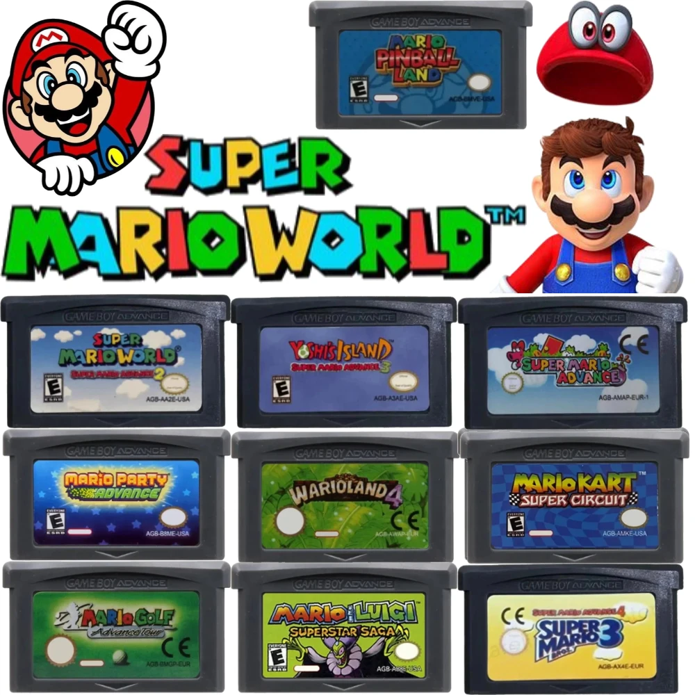 Gaming Console Mario - USA/EUR 32 Bit GBA Game Cartridge