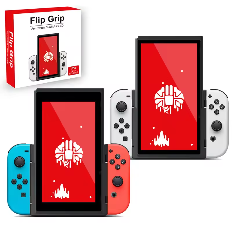 Gaming Console With Controller - Portrait Vertical Bracket Grip Flip for