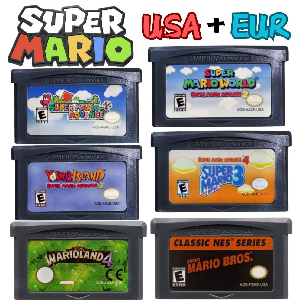 Gaming Console Mario - Wari0 32 Bit GBA Game Cartridge