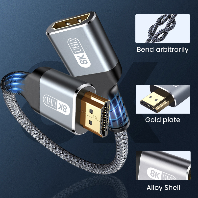 8K HDMI Extension Cable HDMI 2 - Hdmi Cable 2.1 评论和价格