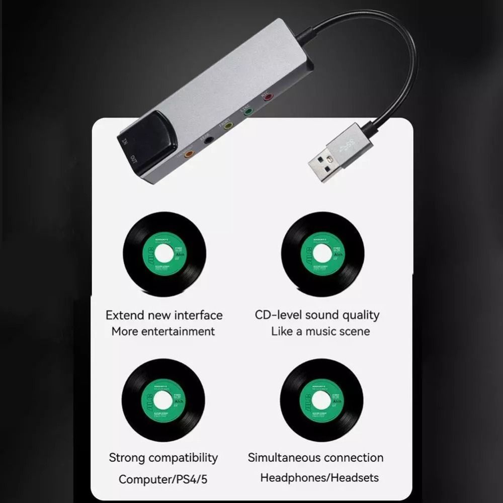 New USB Sound Card 7.1 5.1 Cha - Gaming Console For Pc 评论和价格