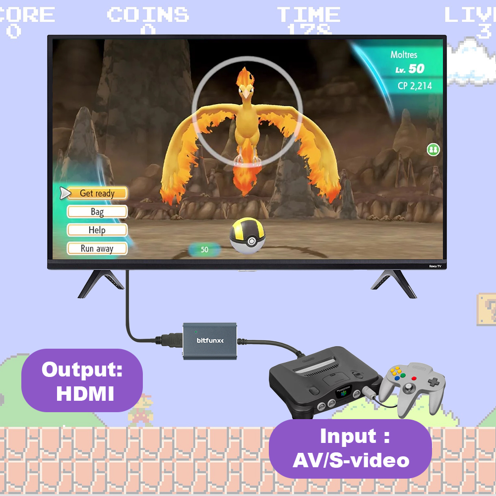 Bitfunx 720P Svideo / AV To HD - Gaming Console Tv 评论和价格