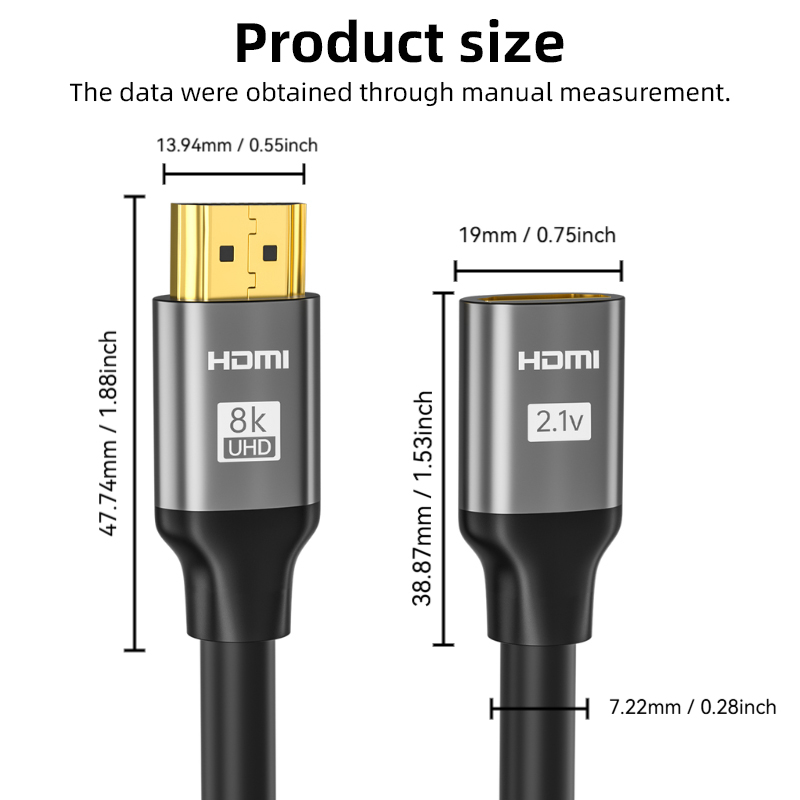 8K 60Hz Extension Cable 4K@120 - Hdmi Cable 2.1 评论和价格
