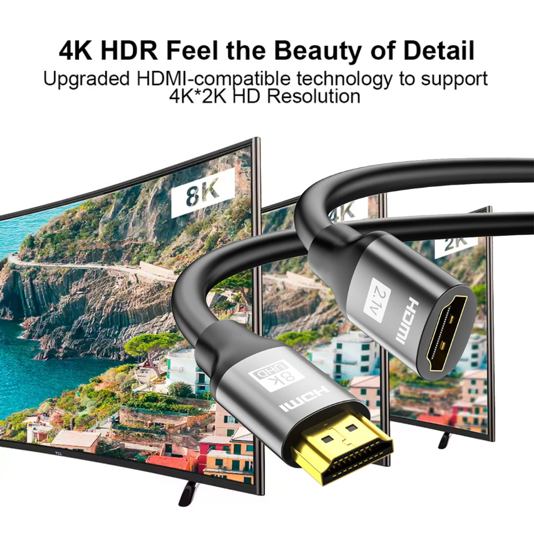 8K 60Hz Extension Cable 4K@120 - Hdmi Cable 2.1 评论和价格