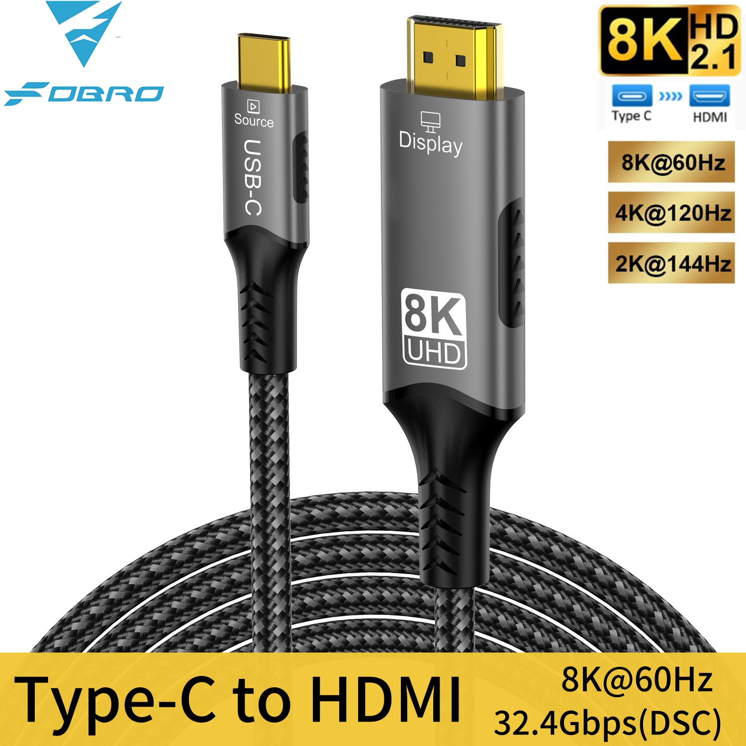 8K Type C to HDMI 2.1 Cable 32 - Hdmi Cable 2.1 评论和价格