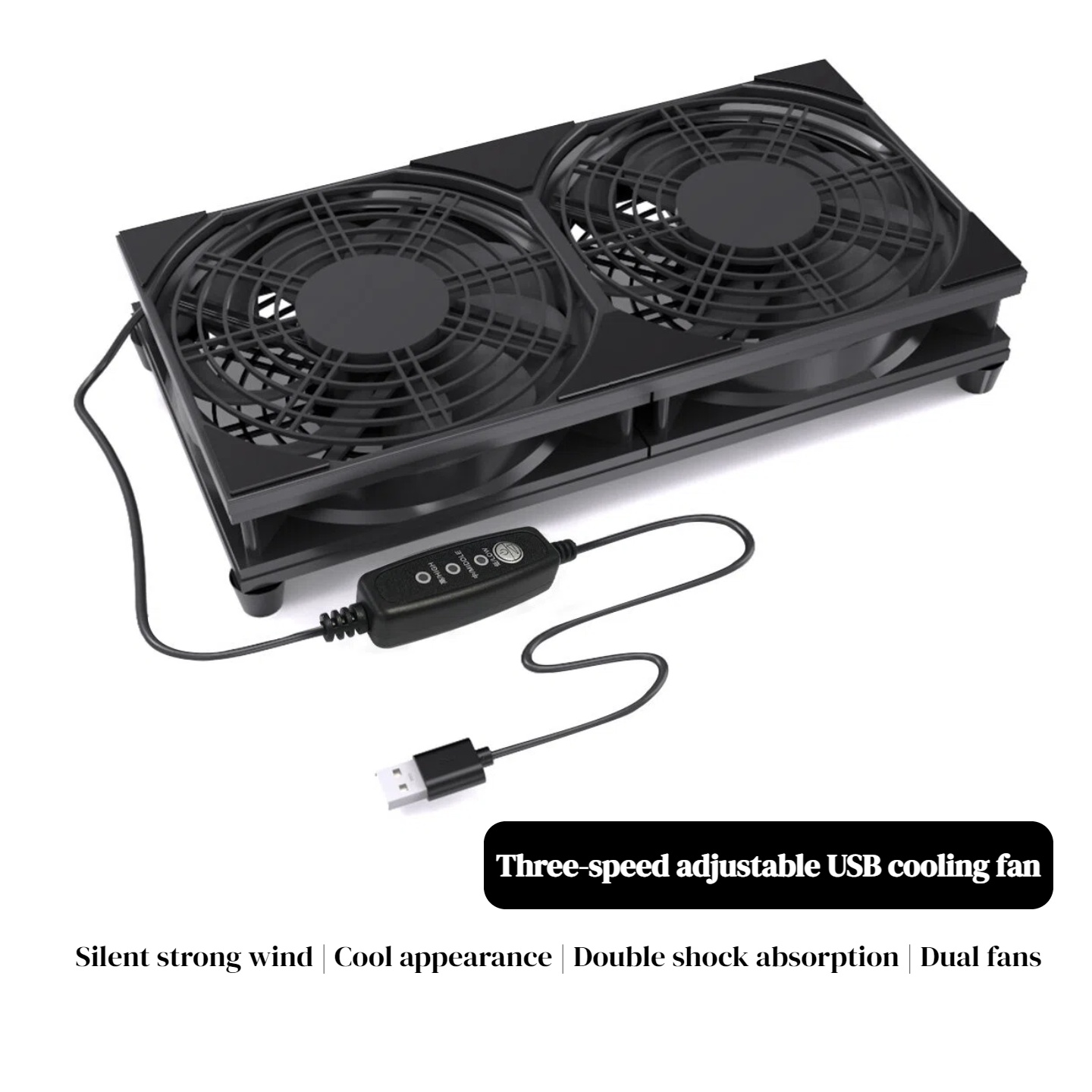 Dual USB Cooling Fan with 3-Sp - Gaming Console With Controller 评论和价格