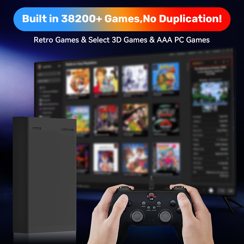 500GB Gaming HDD Retrobat & La - Gaming Console Os 评论和价格