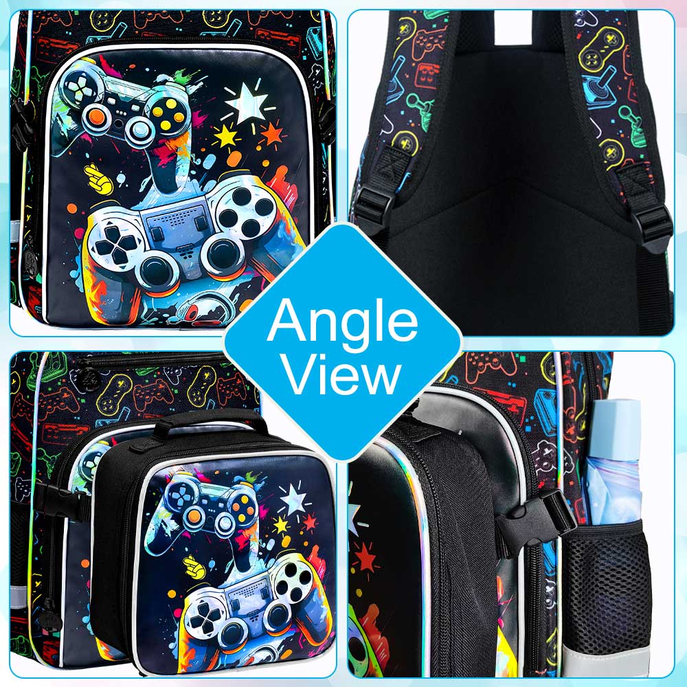 3Pcs Backpack for Boys, Cool V - Gaming Console Case 评论和价格