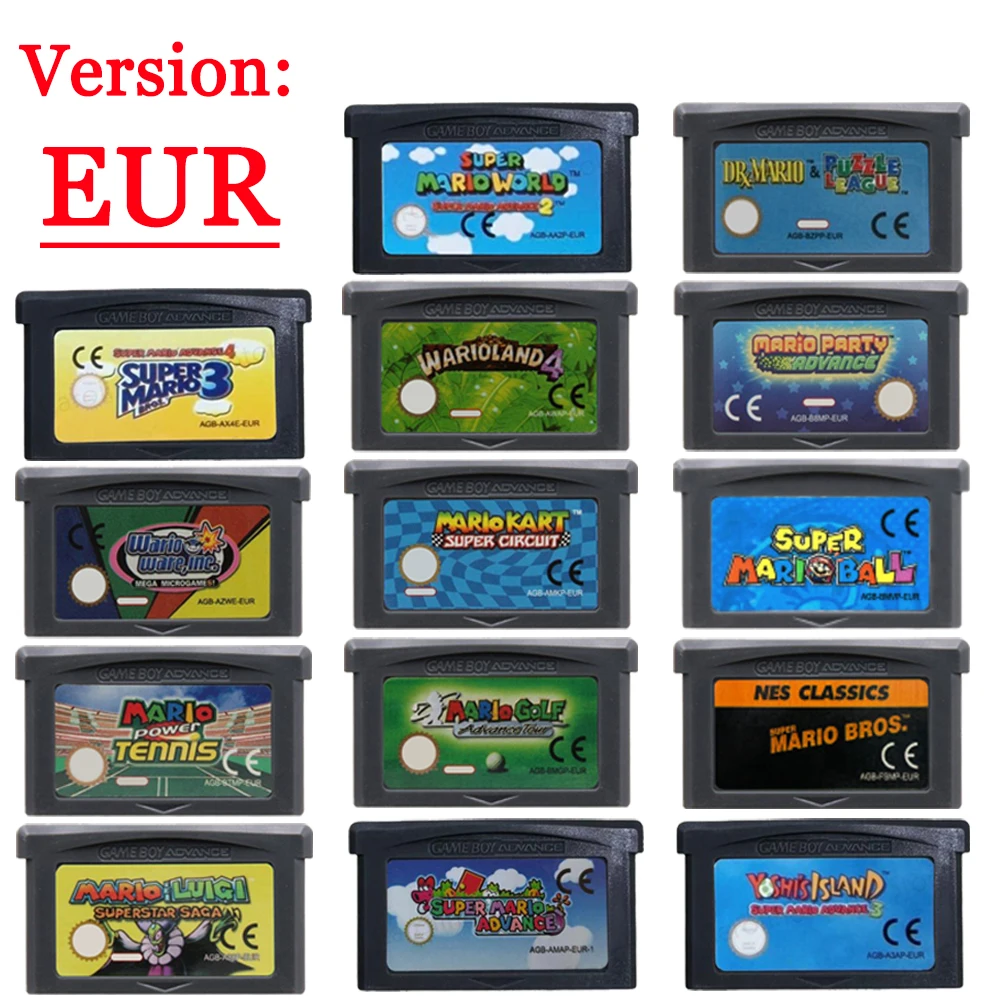 GBA Game Cartridge 32 Bit Vide - Gaming Console Mario 评论和价格