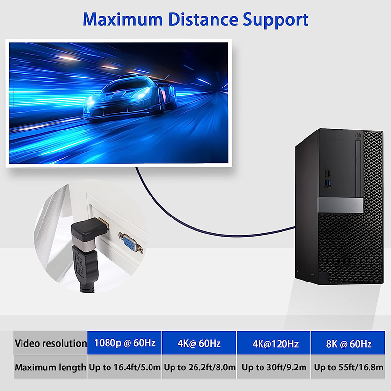 Right Angle HD 2.1 Adapter Mal - Hdmi Cable 2.1 评论和价格