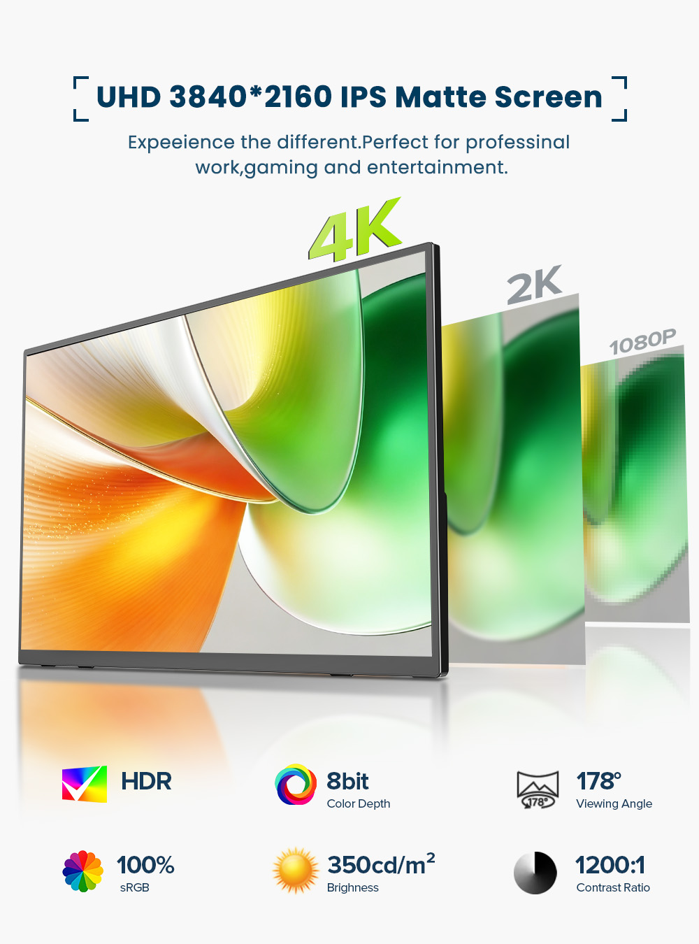 EVICIV 4K Portable Monitor 10- - Gaming Console And Monitor 评论和价格