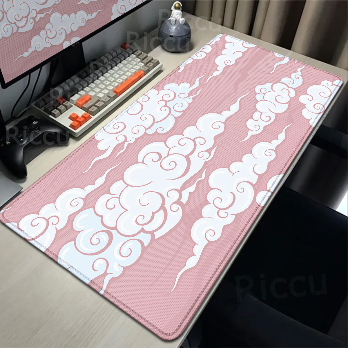 Large Red Cloud Gamer Mousepad - Gaming Console Cloud 评论和价格